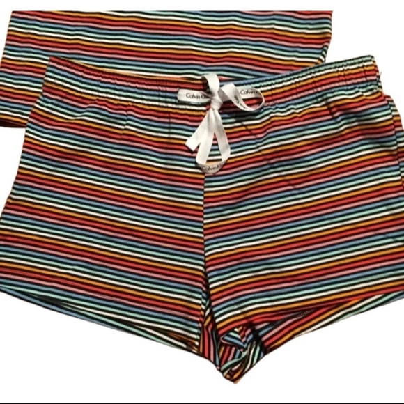 Calvin Klein Striped Swim Shorts - Picture 1 of 6